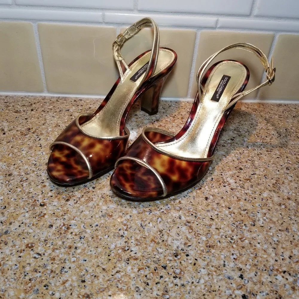 Dolce & Gabbana Tortoise Shoes Size 38.5 (8.5 US) - Picture 1 of 15